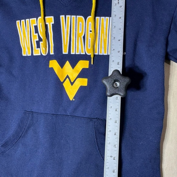 Women's Colosseum Navy West Virginia Mountaineers Tunic Pullover Hoodie - Picture 6 of 8